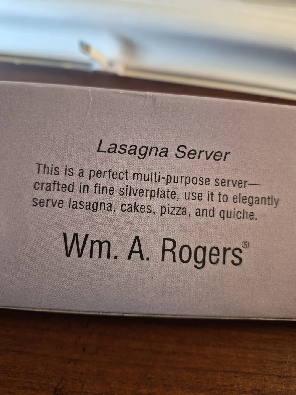 NWT Oneida Silver-plated W.M Rogers  Decorative Lasagna Server